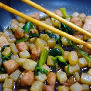 豚肉と大根の揚げ煮